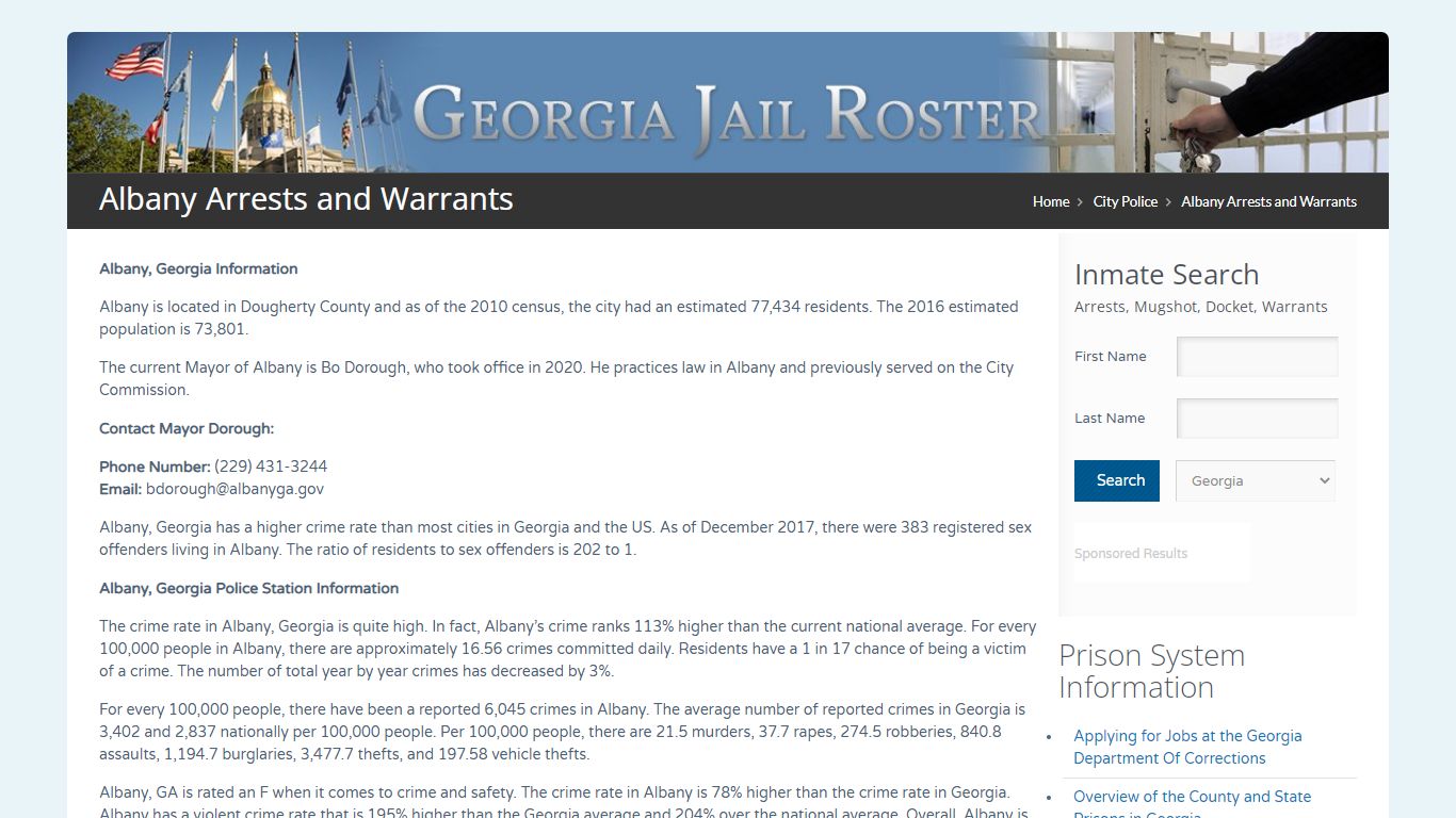 Albany Arrests and Warrants | Georgia Jail Inmate Search